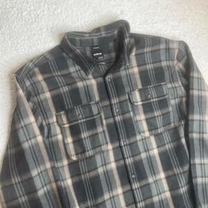 prAna Westbrook Flannel multi-color plaid long sleeve woven shirt outdoors xl